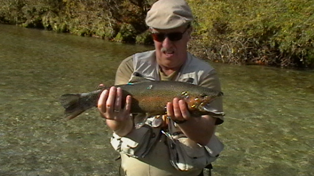 Hans mit schöner Forelle aus der weißen Traun 