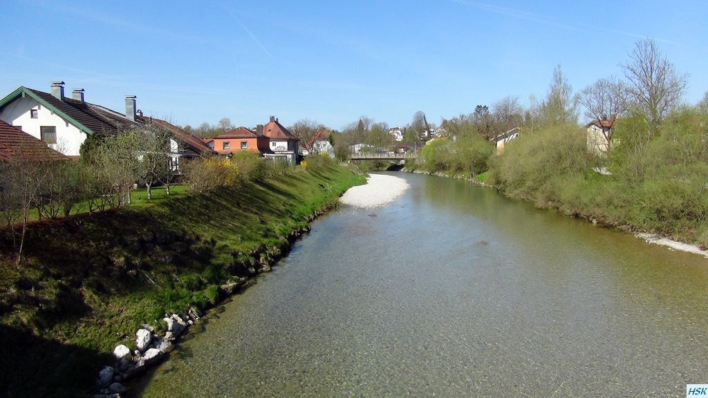 Fliegenfischen in der deutschen Traun im April 2015