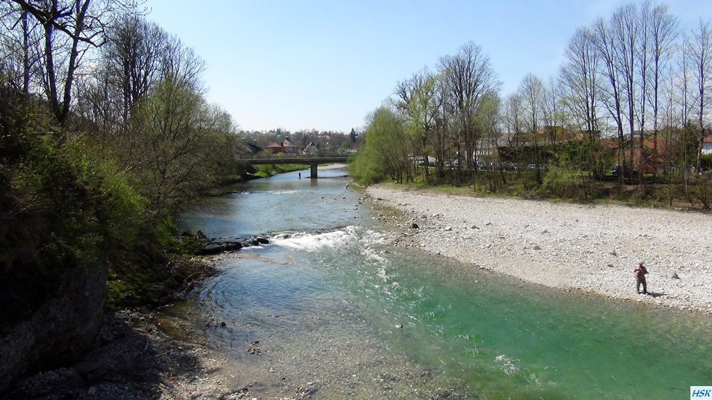 Fliegenfischen in der deutschen Traun im April 2015