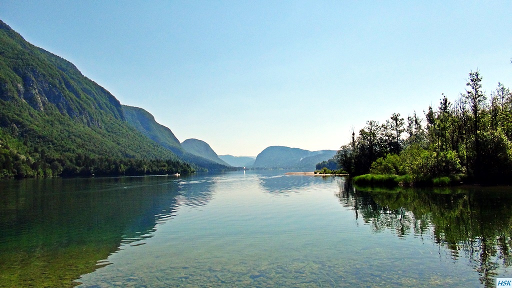 Bohinjsko Jezero, See in Slowenien im Juni 2015