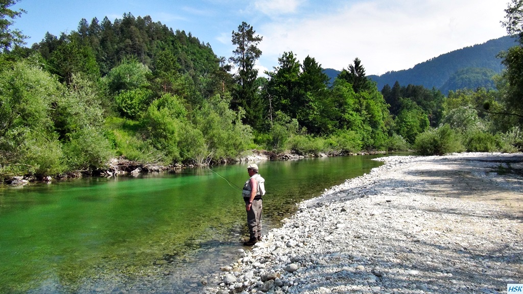 Fliegenfischen in der Sava Bohinjka im Juni 2015