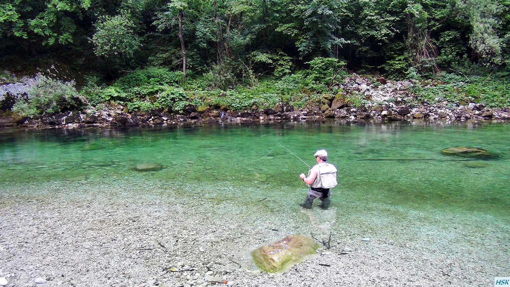 Fliegenfischen in der Sava Bohinjka im Juni 2015