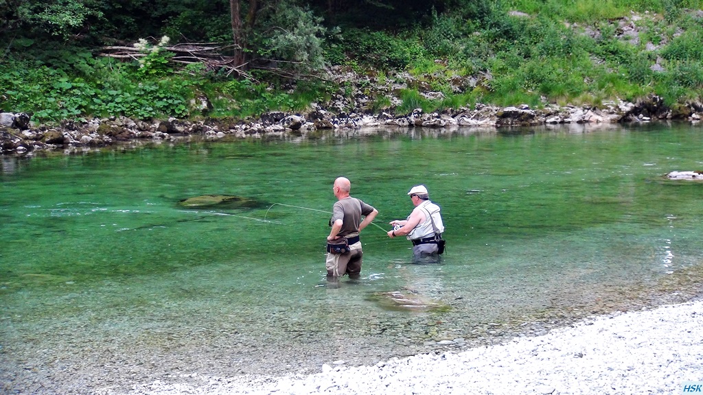 Fliegenfischen in der Sava Bohinjka im Juni 2015